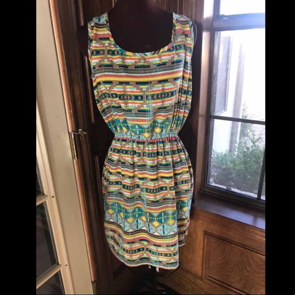 Aztec print dress